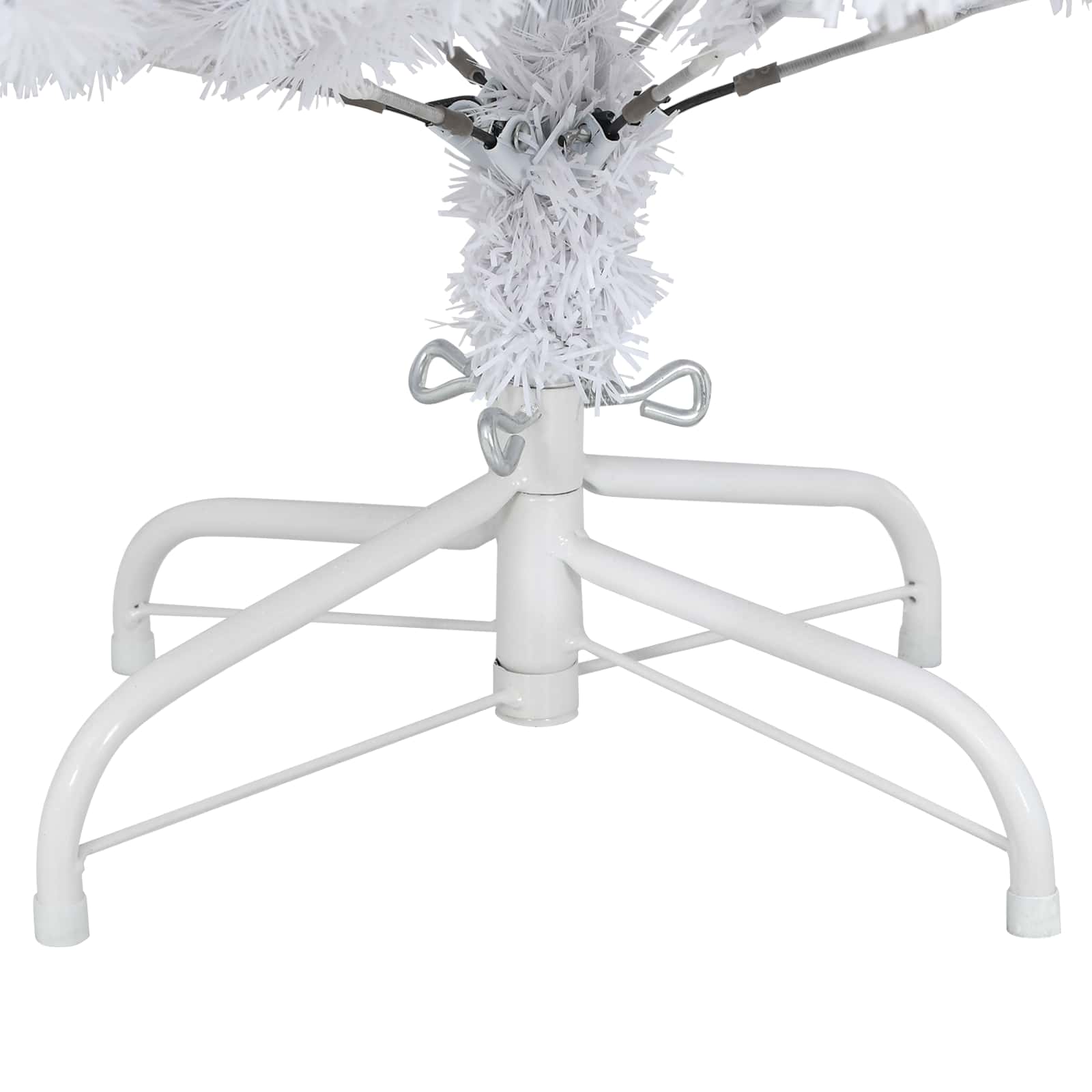 Künstlicher klappbarer Weihnachtsbaum Weiß 120 cm PVC und Stahl