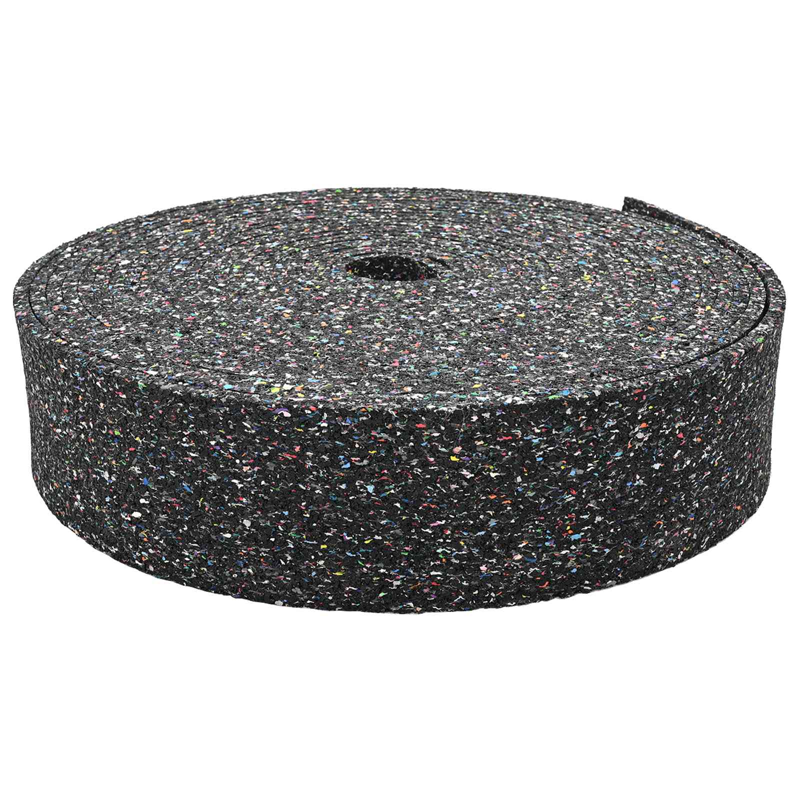 Gummi-Granulat-Rolle Schwarz 200 x 5 x 0,3 cm Gummi