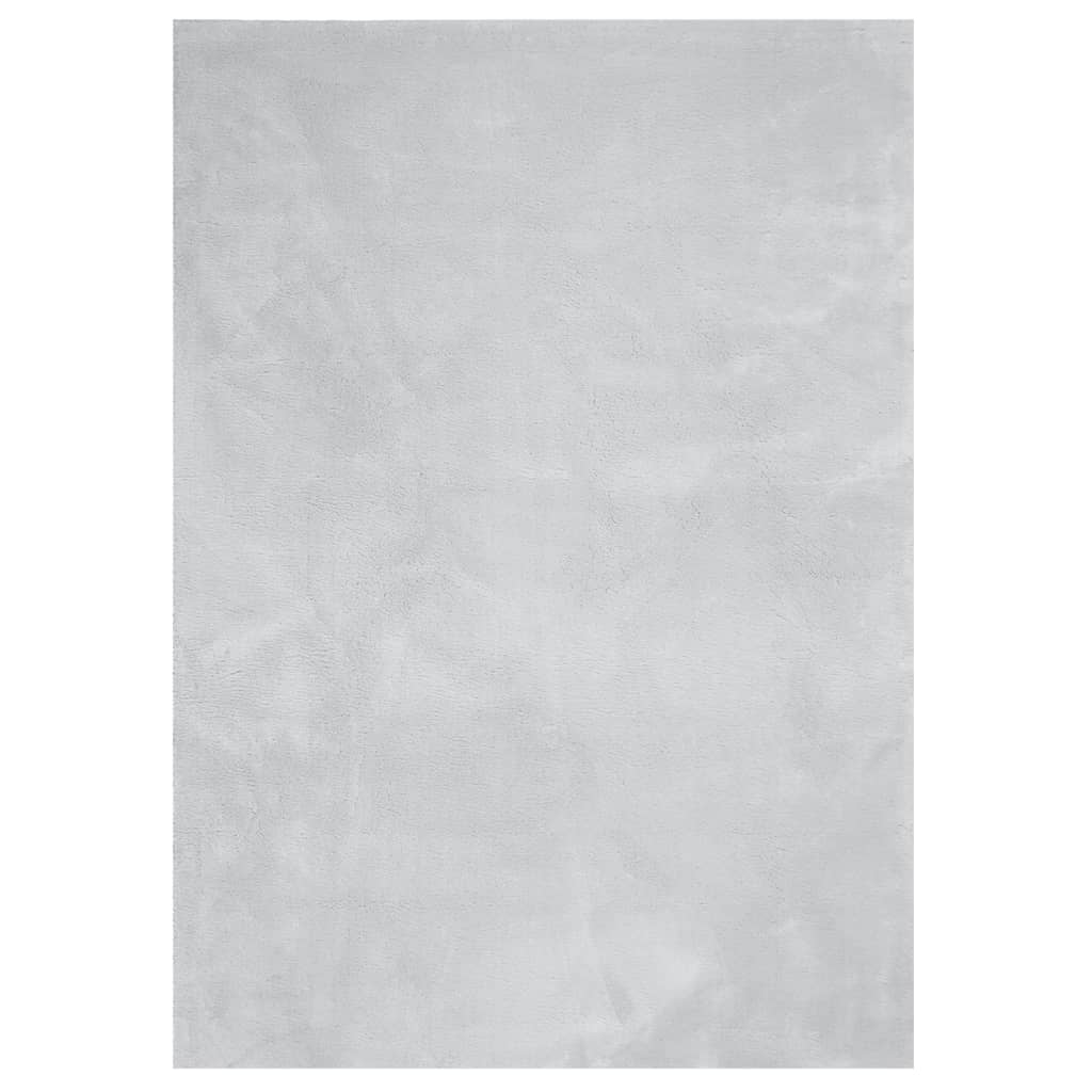 Teppich HUARTE Kurzflor Weich und Waschbar Anthrazit 60x110 cm