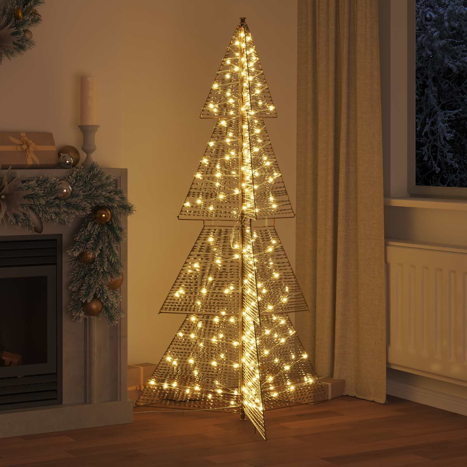 Weihnachtsbaum mit 100 LEDs Warmes Weiß 120 cm PET