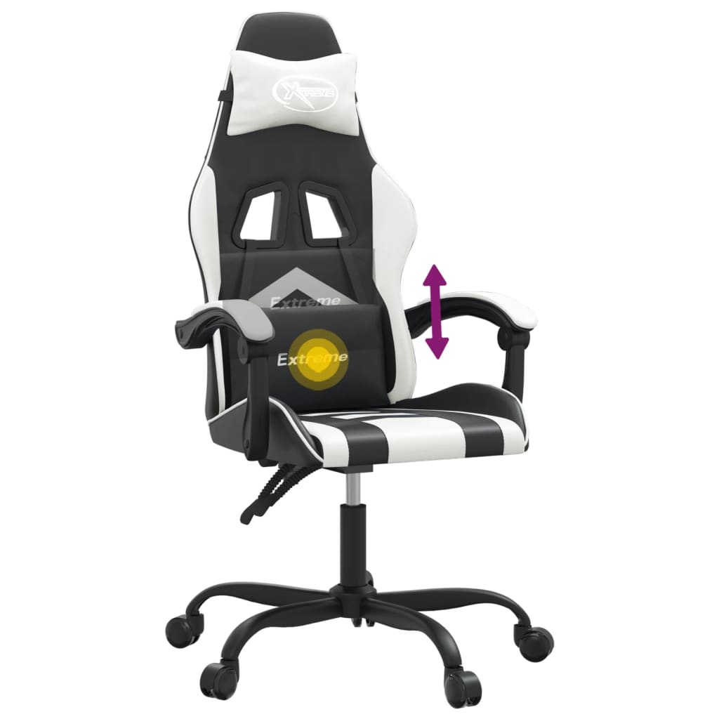 Gaming-Stuhl Drehbar Schwarz und Rot Kunstleder