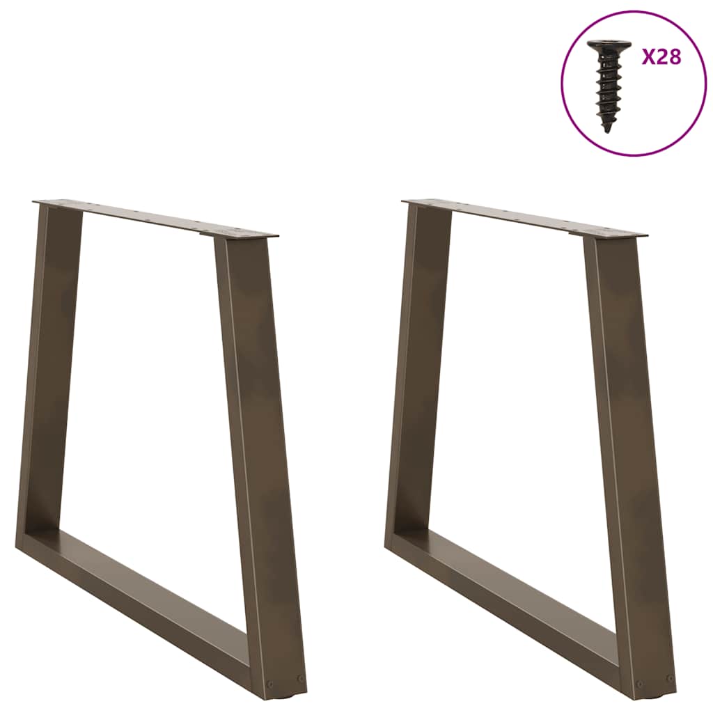 Couchtischbeine V-Form 2 Stück Schwarz 30x(30-31,3) cm Stahl