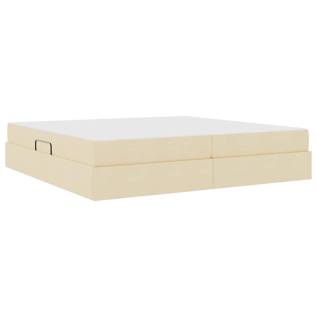 Aufbewahrungsbett mit Matratze Hellgrau 90 x 190 cm Polyester