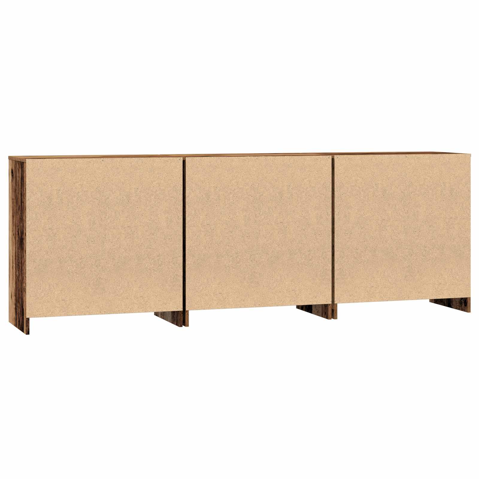 3-tlg. Sideboard Weiß Holzwerkstoff