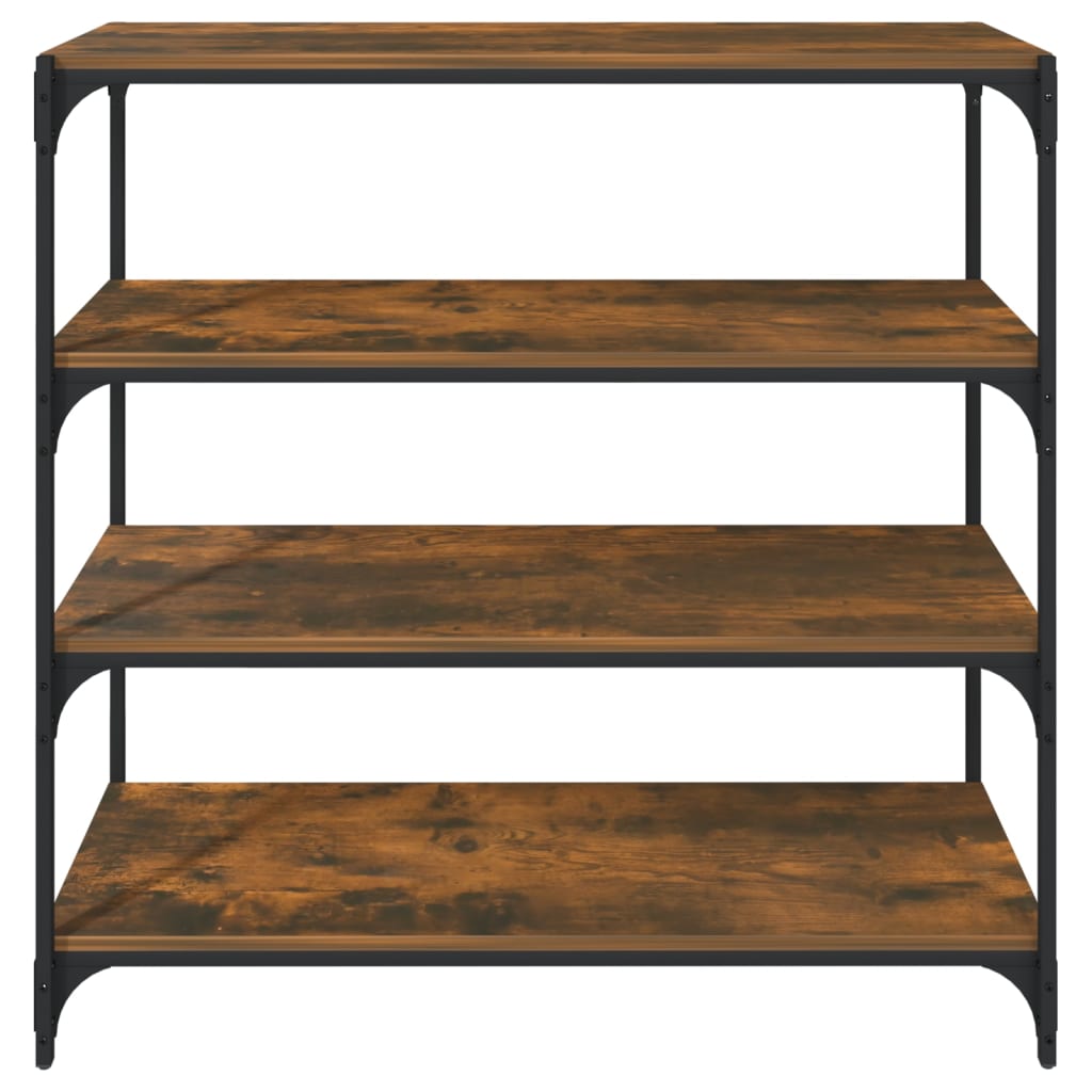 Bücherregal Schwarz 40x33x70,5 cm Holzwerkstoff und Stahl