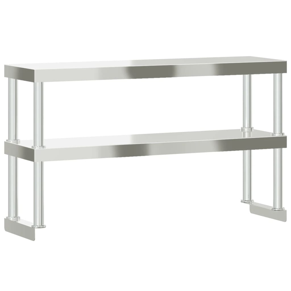 Aufsatzboard für Küchentisch 110x30x35 cm Edelstahl