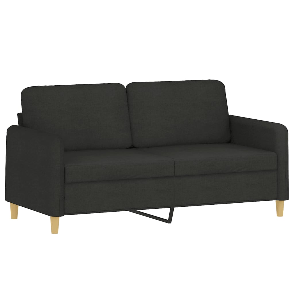 2-Sitzer-Sofa mit Zierkissen Braun 120 cm Stoff