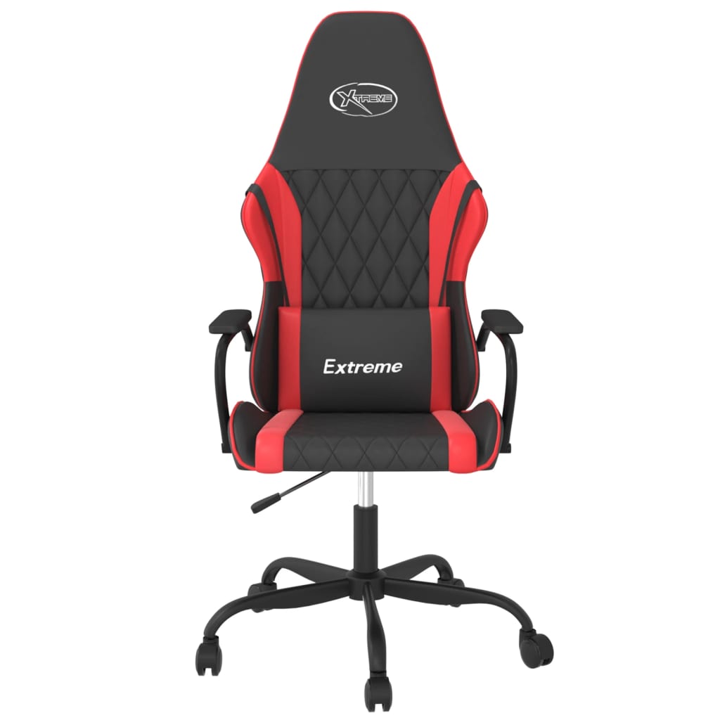 Gaming-Stuhl mit Massagefunktion Schwarz und Blau Kunstleder