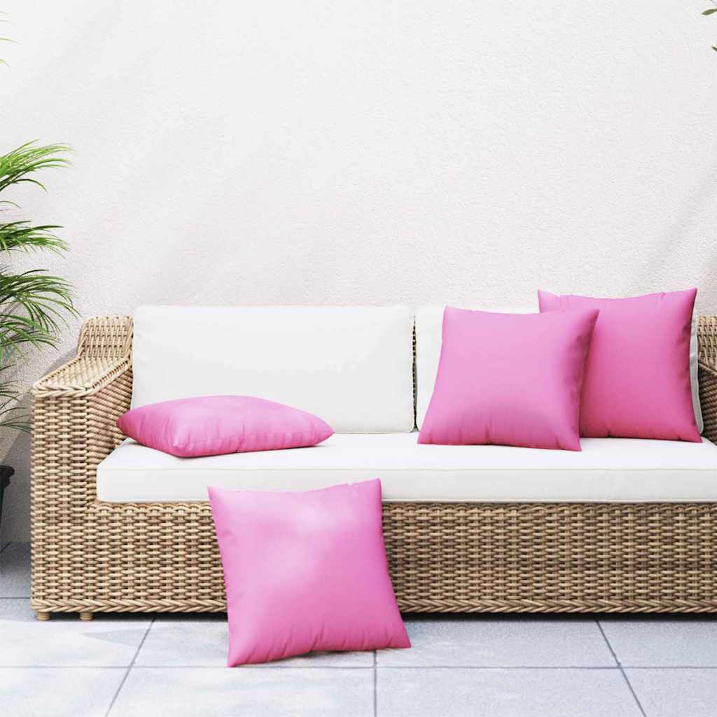 Zierkissen 4 Stk. Creme 60x60 cm Stoff
