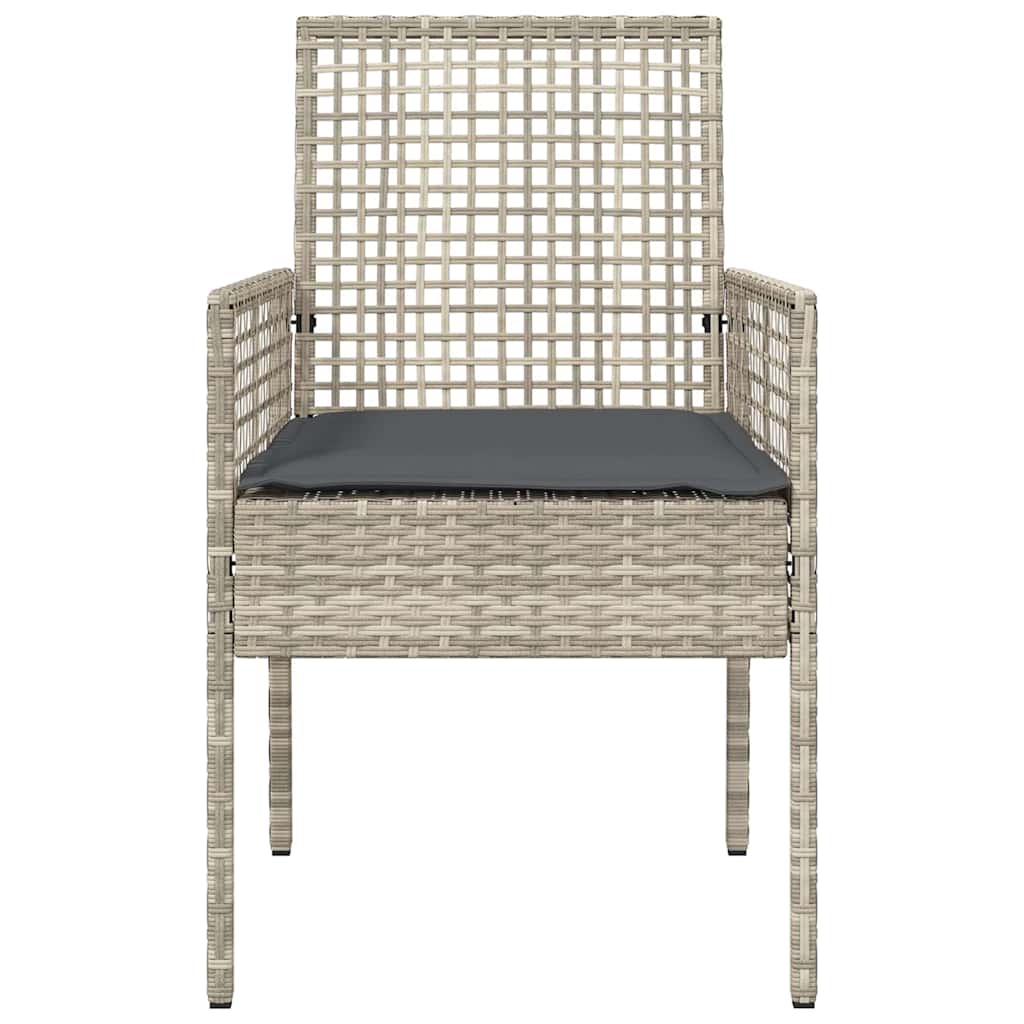Gartenstuhl 2 pcs Schwarz 55 x 53 x 85 cm Poly-Rattan
