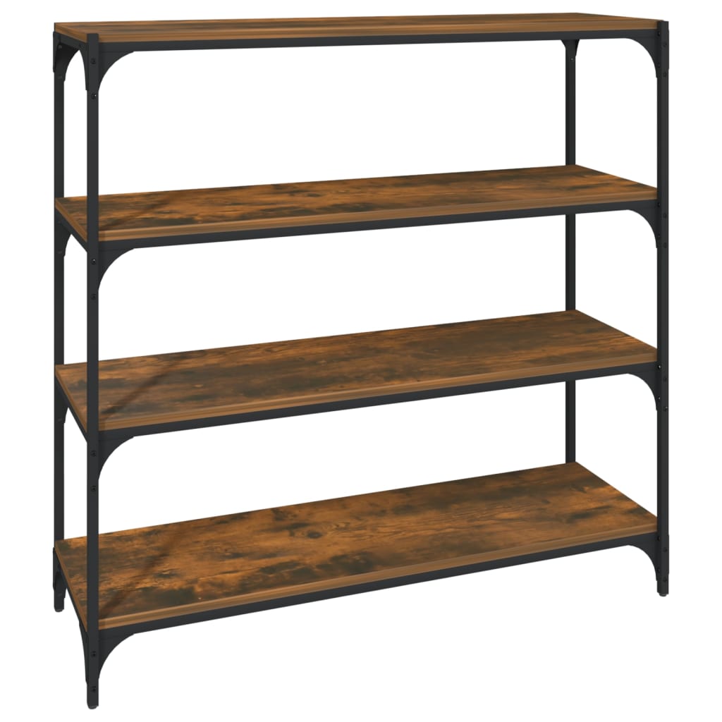 Bücherregal Schwarz 40x33x70,5 cm Holzwerkstoff und Stahl