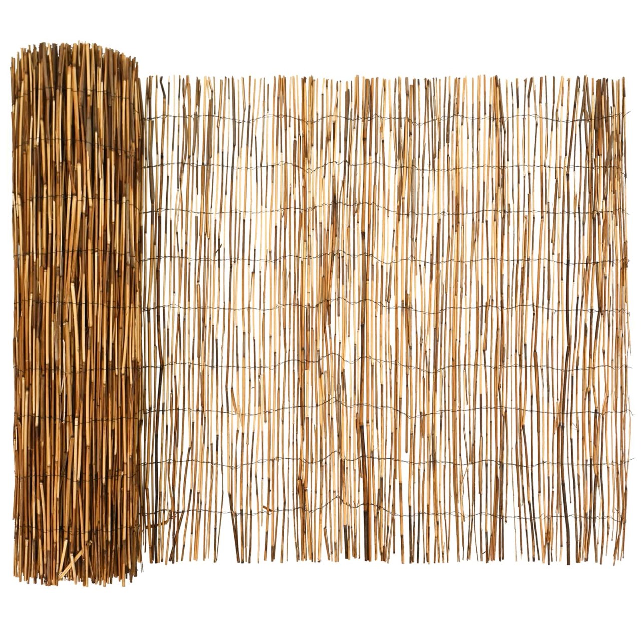Gartenzaun Karbonisiert 500 x 100 cm Schilf
