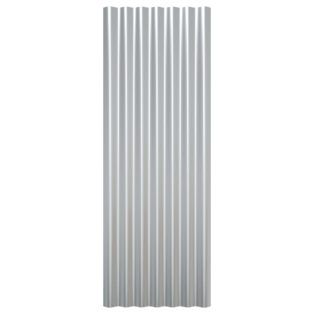 Dachpaneele 12 Stk. Verzinkter Stahl Grün 100x36 cm