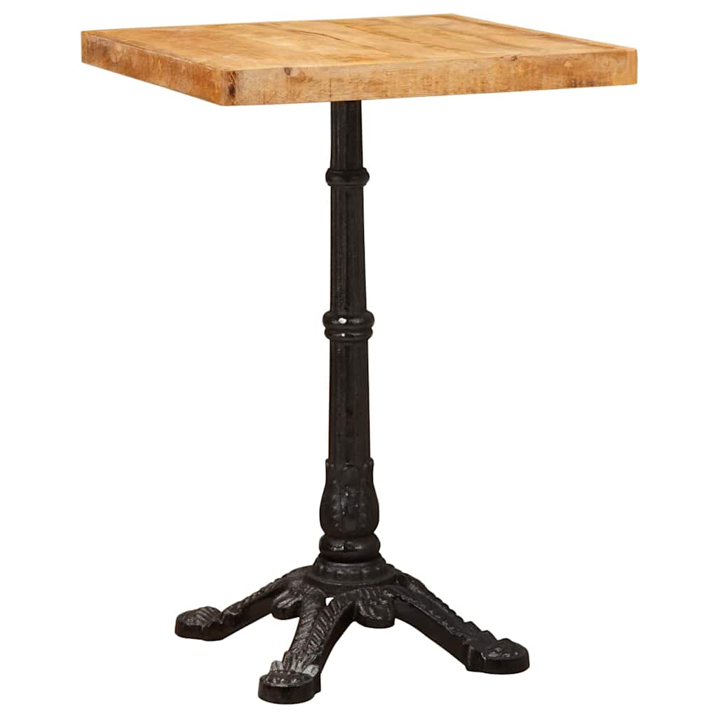 Bistrotisch 60x60x77 cm Raues Mangoholz