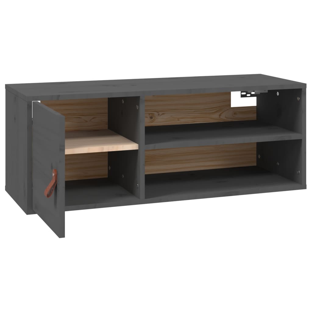 Wandschrank 80x30x30 cm Massivholz Kiefer