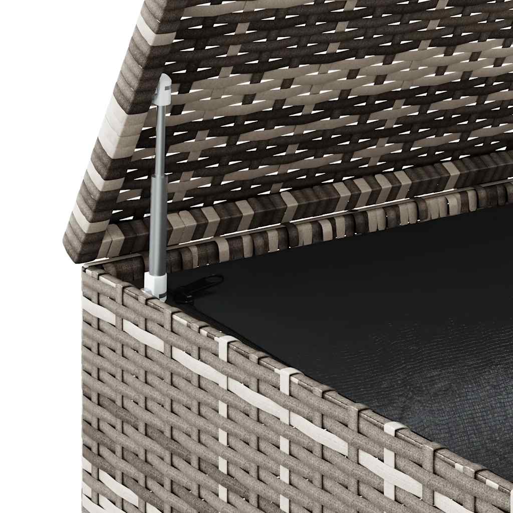 Garten-Kissenbox PE Rattan 100x49x103,5 cm Schwarz