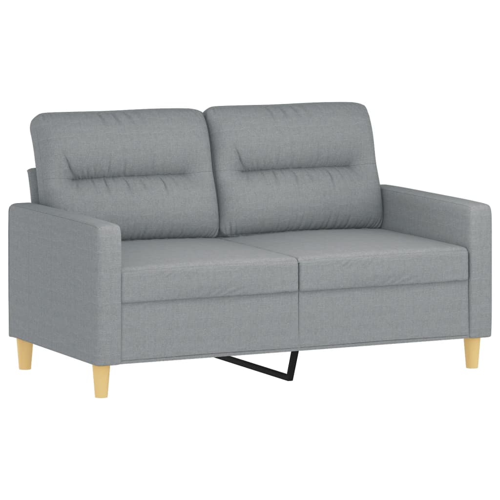 4-tlg. Sofagarnitur mit Kissen Taupe Stoff