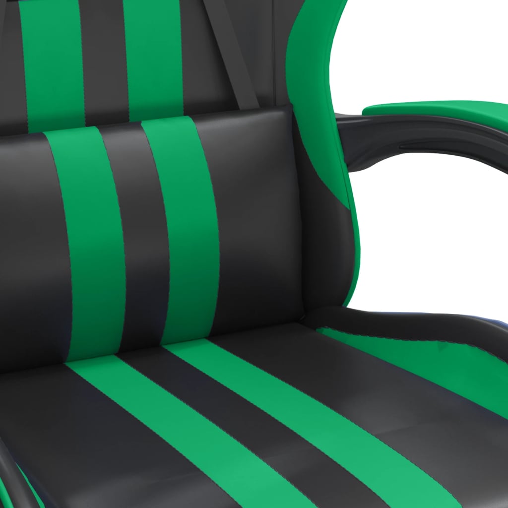 Gaming-Stuhl Drehbar Schwarz und Blau Kunstleder