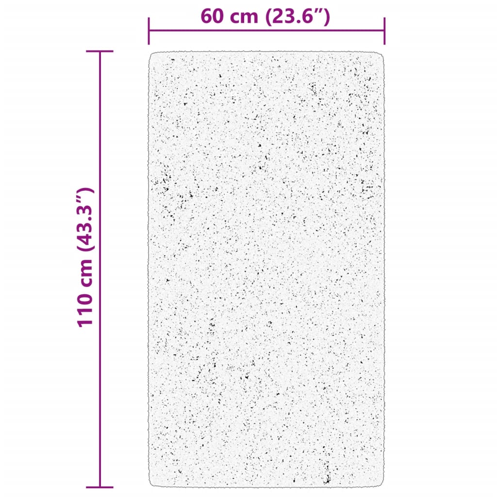 Teppich HUARTE Kurzflor Weich und Waschbar Anthrazit 60x110 cm