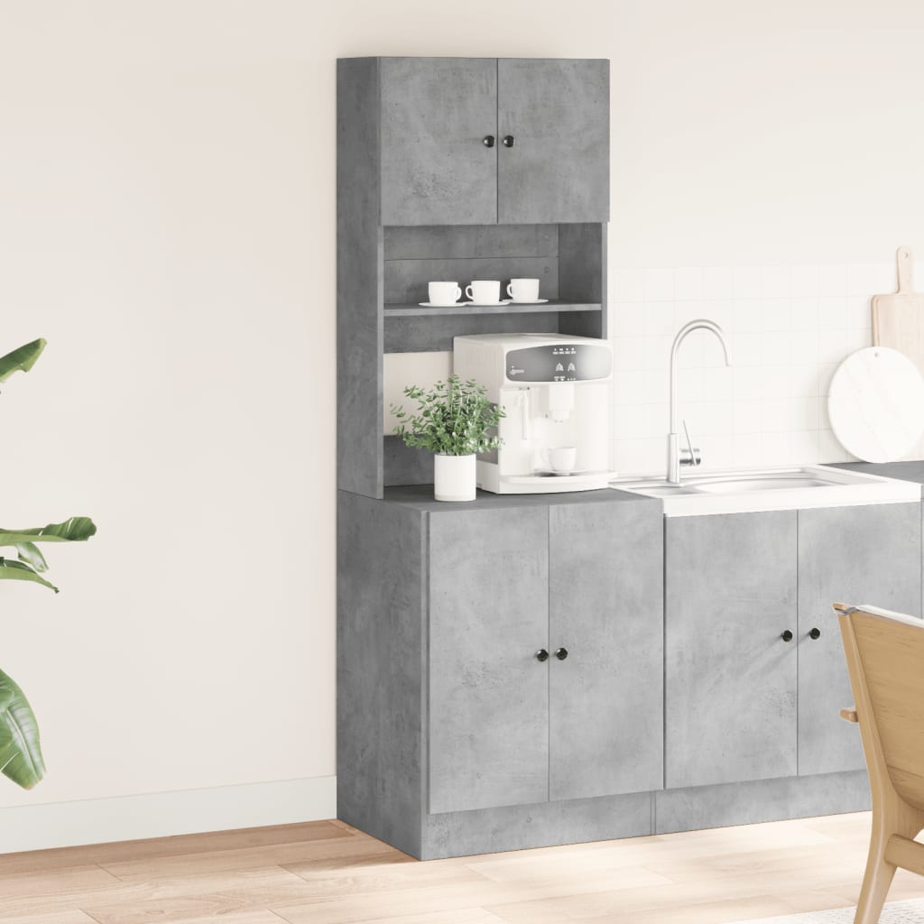 Küchenschrank Weiß 60x50x180 cm Holzwerkstoff