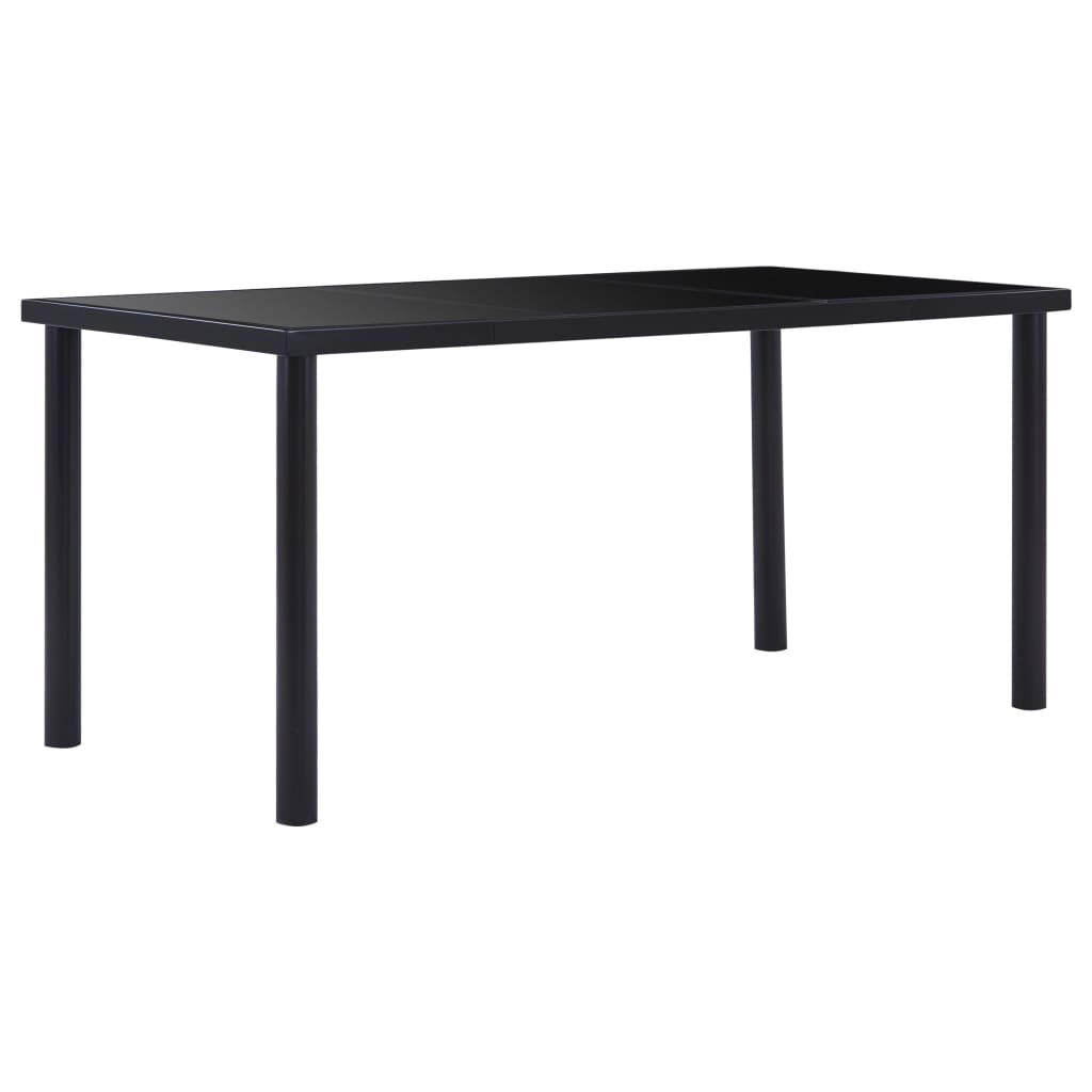 Esstisch Schwarz 120 x 60 x 75 cm Hartglas