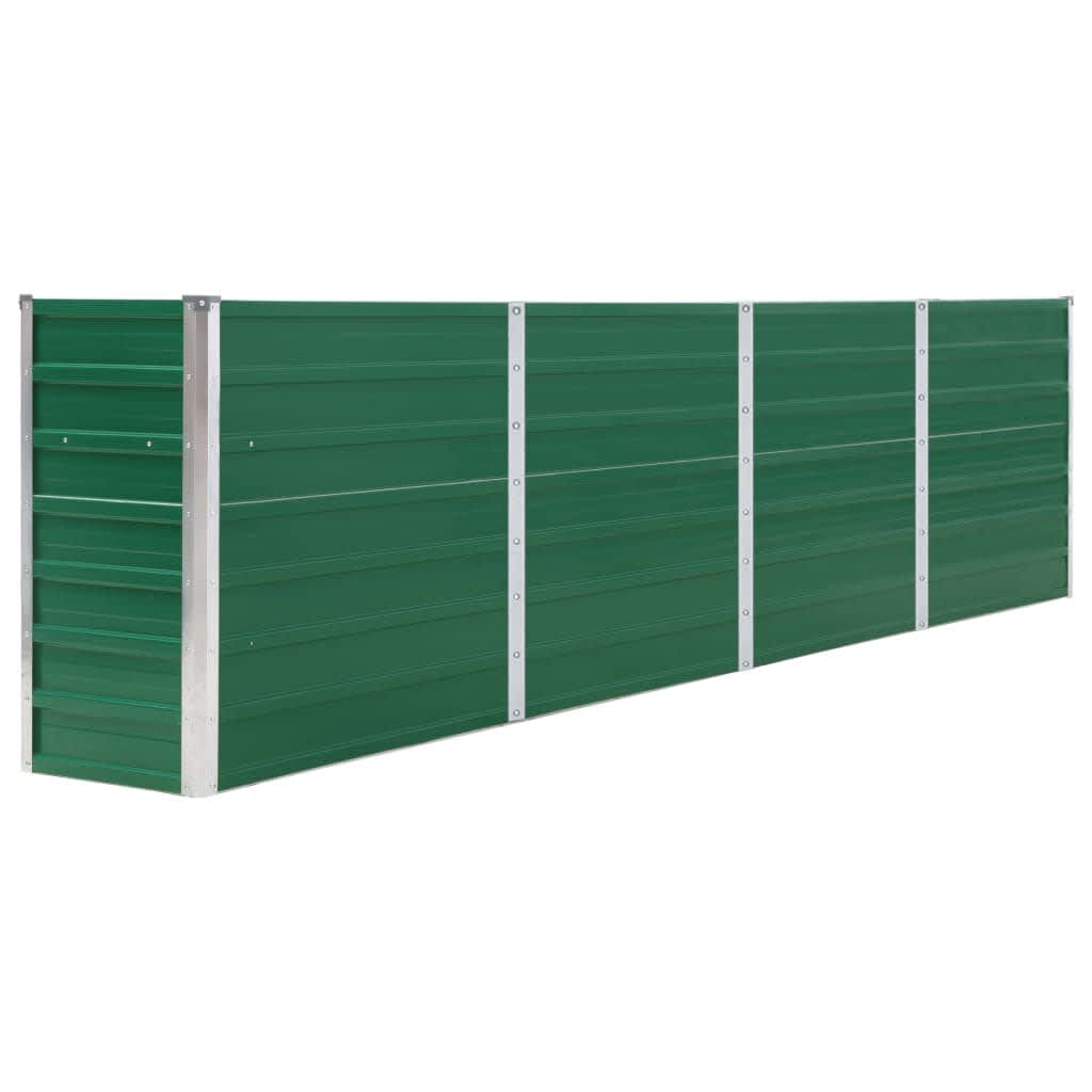 Garten-Hochbeet Verzinkter Stahl 240x80x77 cm Grün