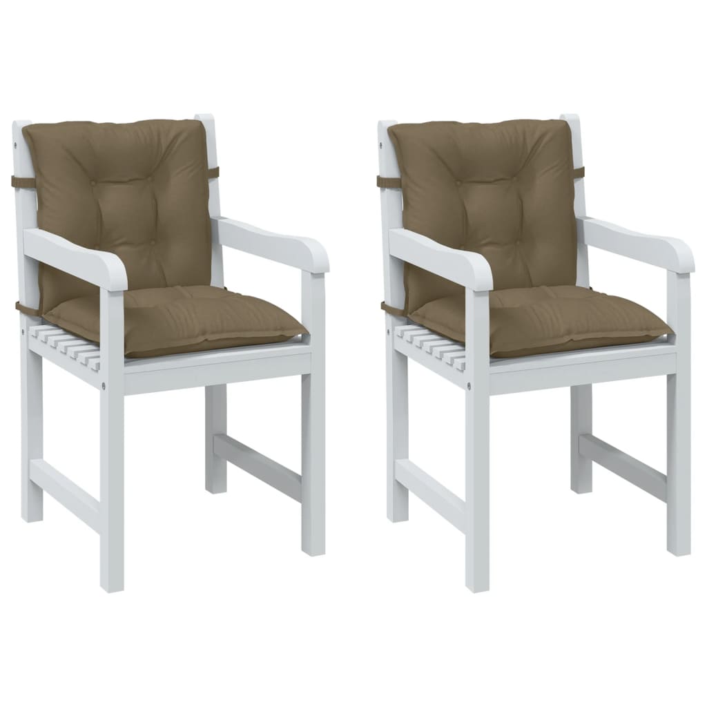 Niedriglehner-Auflagen 2 Stk Melange Anthrazit 100x50x7cm Stoff