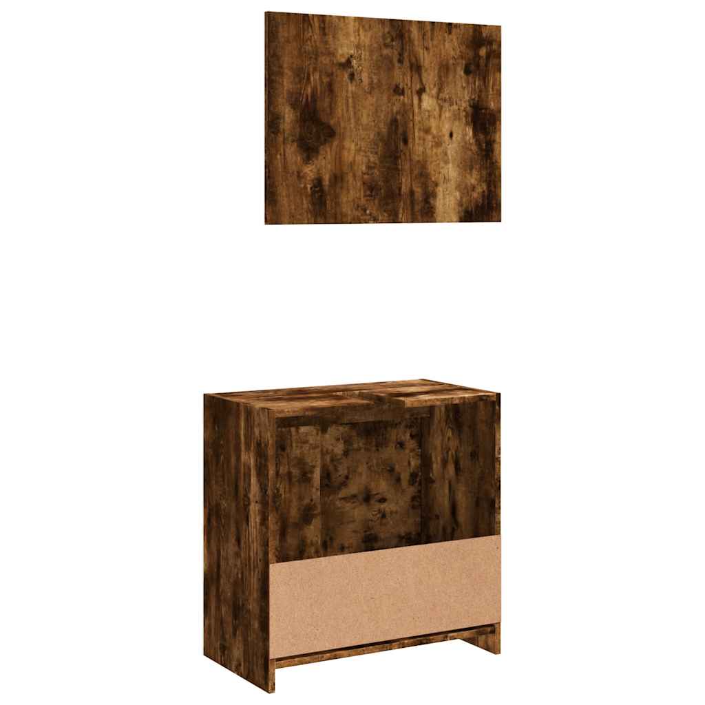 Badmöbel-Set Weiß Holzwerkstoff