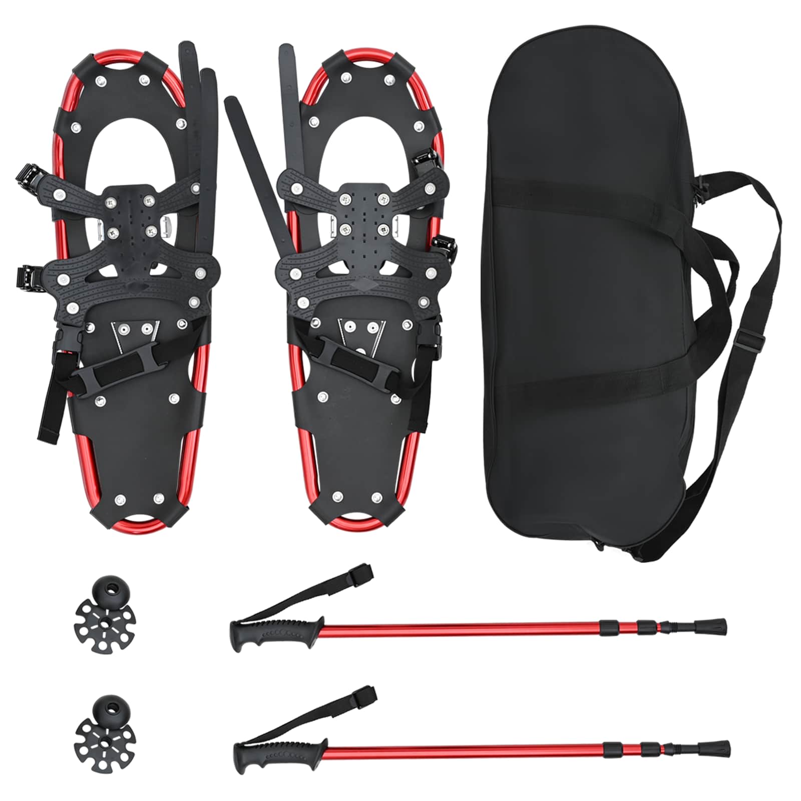 3 in 1 Schneeschuhe Silber und Schwarz 53,5 x 21 cm