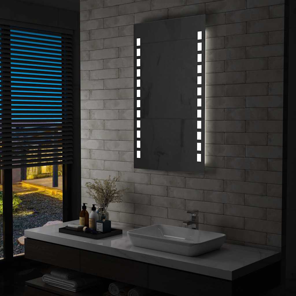 Badezimmer-Wandspiegel mit LEDs 60x80 cm