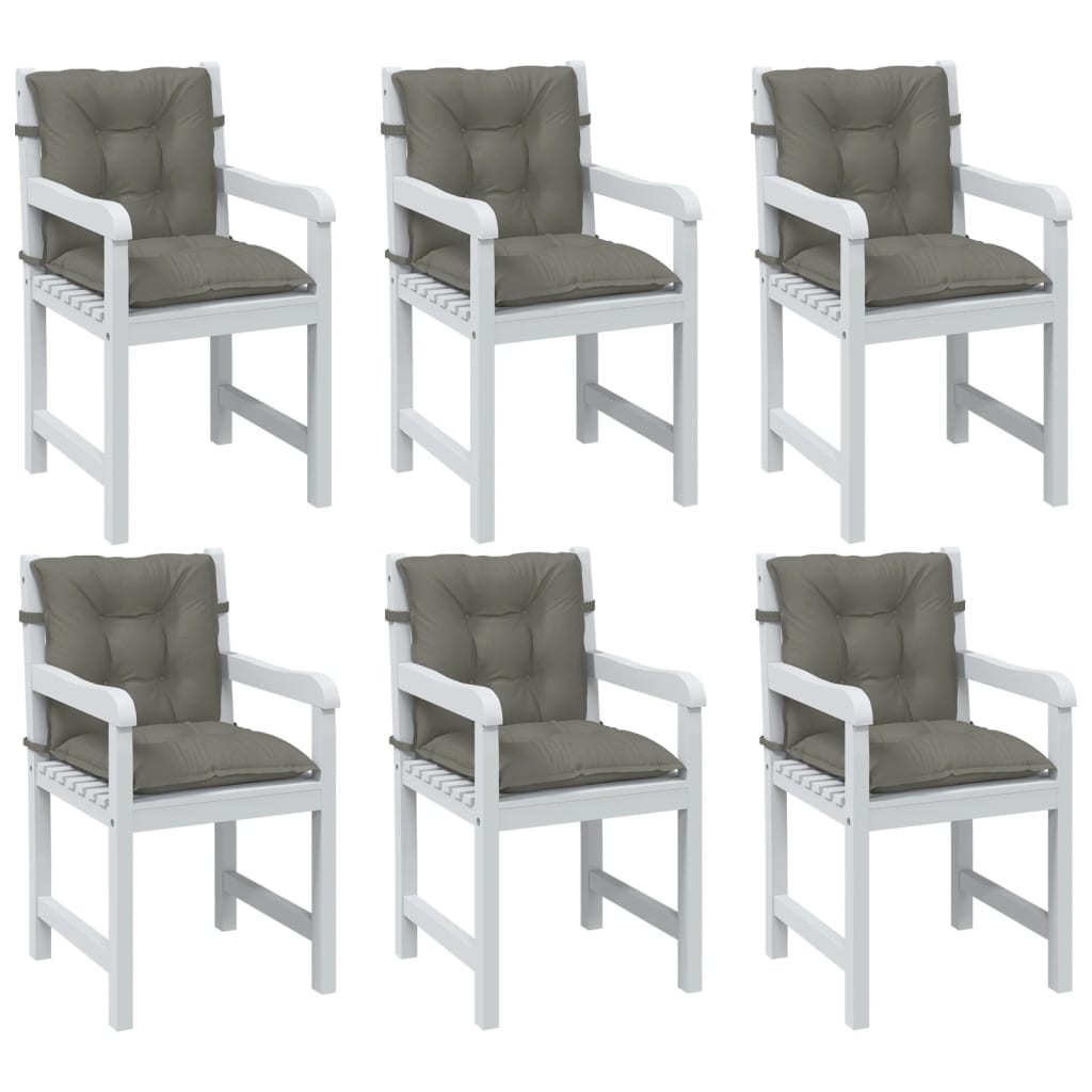 Niedriglehner-Auflagen 2 Stk Melange Anthrazit 100x50x7cm Stoff