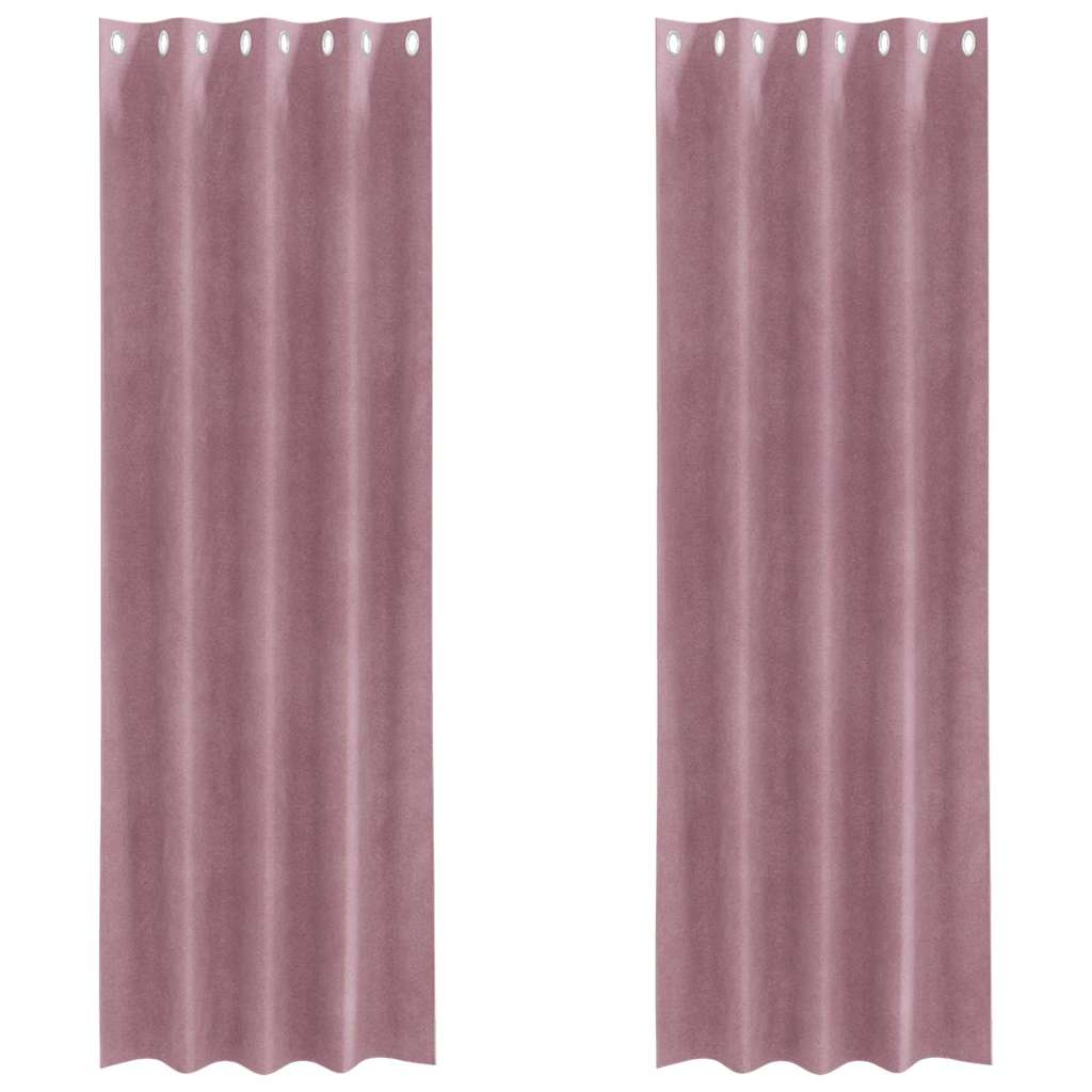 Verdunkelungsvorhänge 2 pcs Schwarz 140 x 140 cm Samt