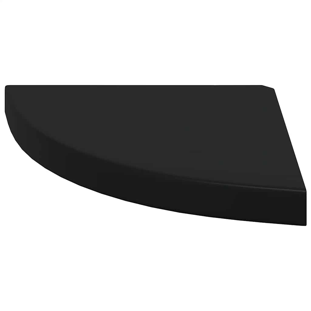 Schwebende Eckregale 2 Stk. Hochglanz-Weiß 25x25x3,8 cm MDF