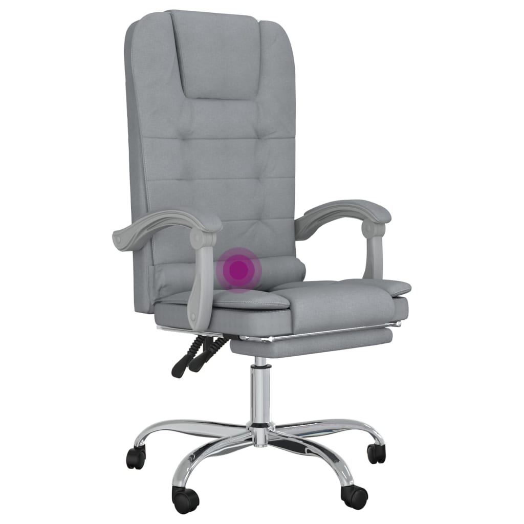 Bürostuhl mit Massagefunktion Taupe Stoff