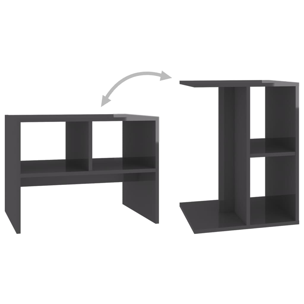 Beistelltisch Grau 60x40x45 cm Holzwerkstoff
