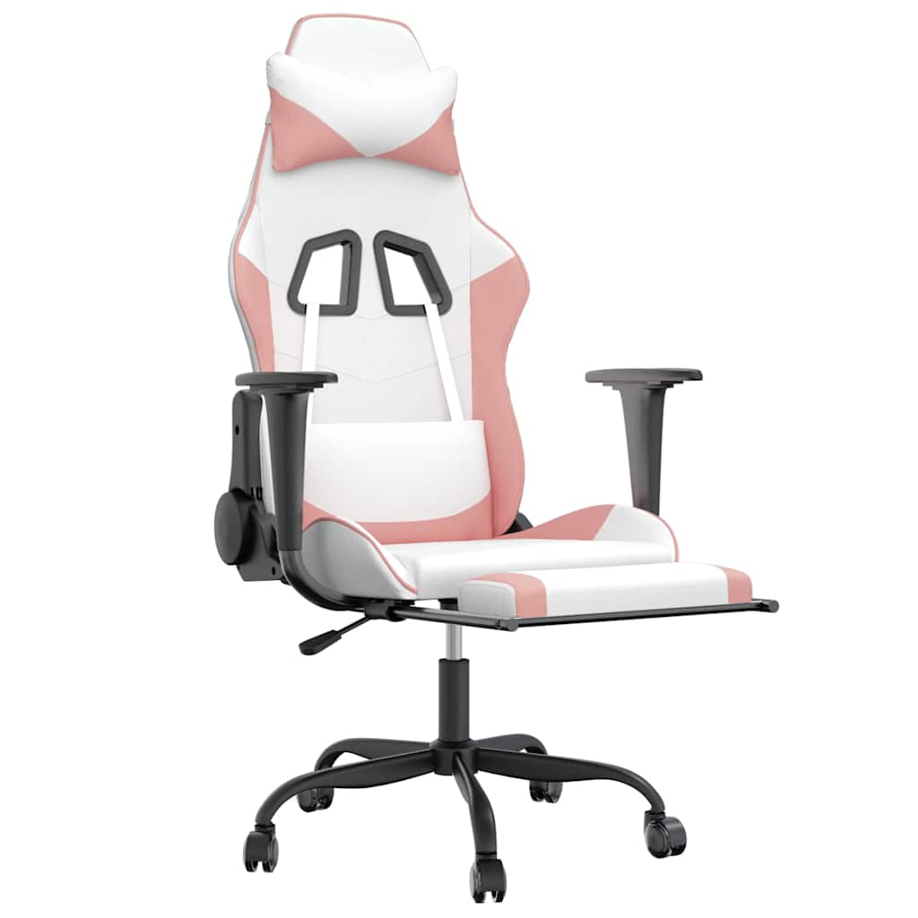 Gaming-Stuhl mit Massagefunktion Schwarz und Rot Kunstleder