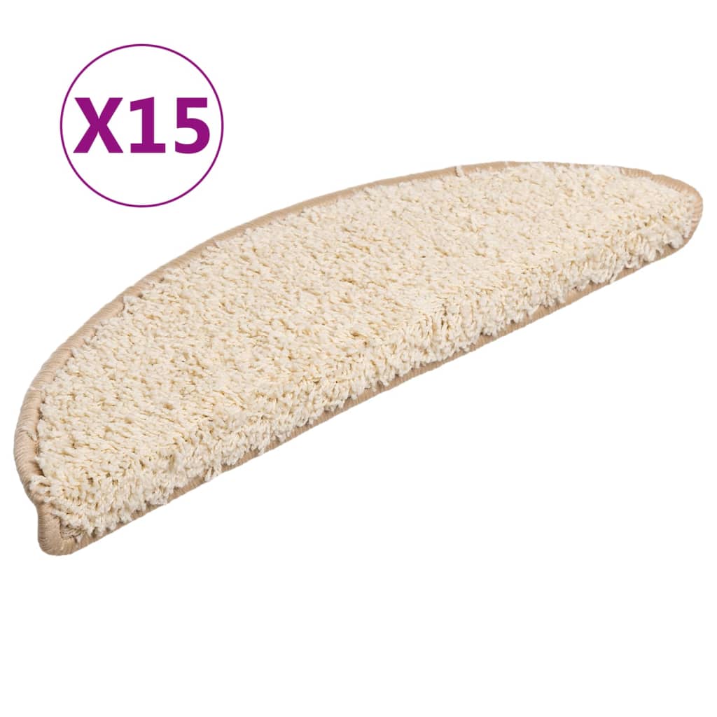 Stufenmatten 15 Stk. 56x17x3 cm Grau Halbrund