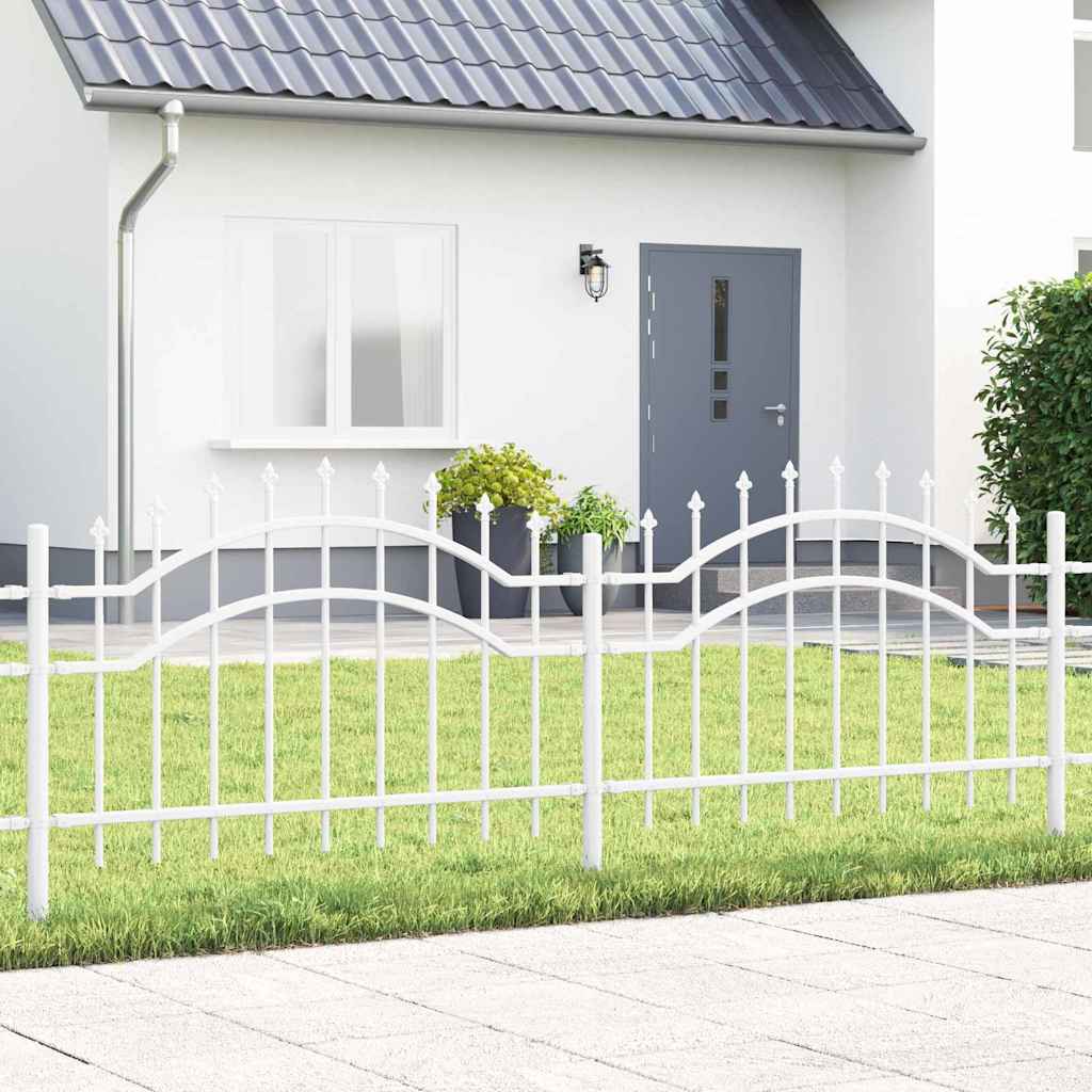 Gartenzaun Woerden mit Speerspitze Schwarz 240 x 75 cm Stahl