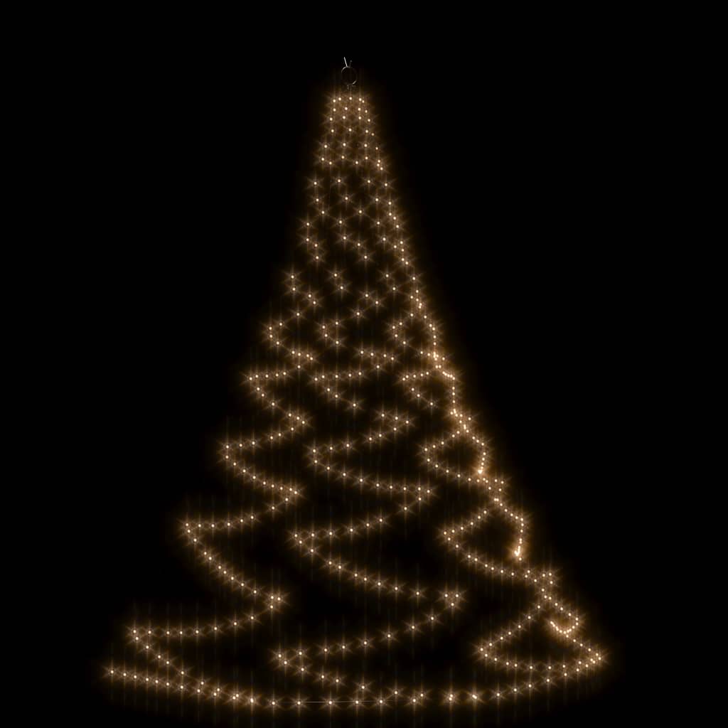 Weihnachtsbaum an der Wand mit Metallhaken 260 LED Blau 3 m