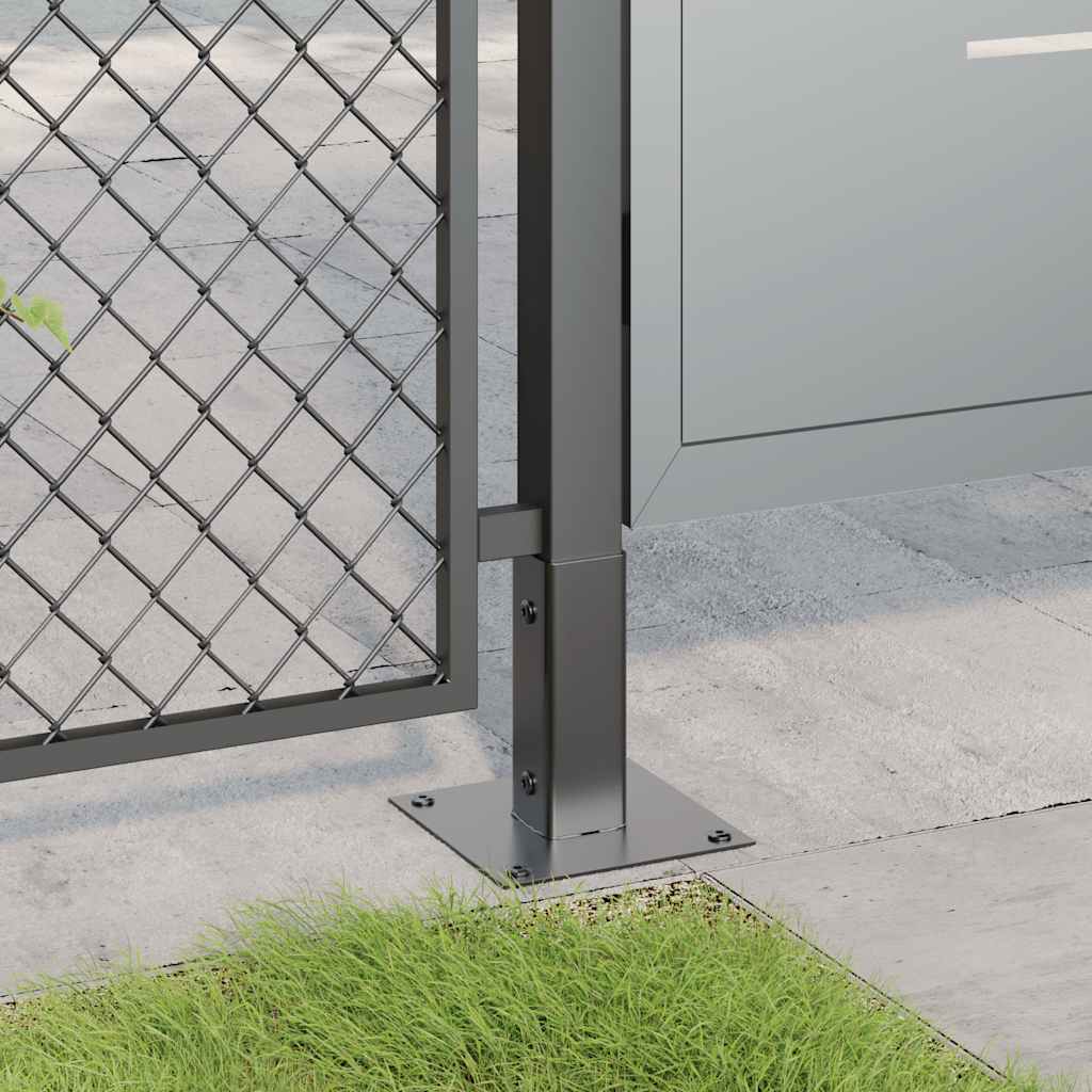 Pfostenträger Quadratisch 4Stk. Silber 46x46mm Verzinkter Stahl