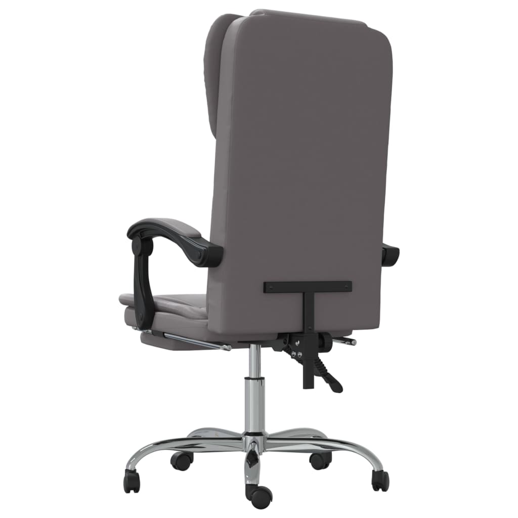 Bürostuhl mit Liegefunktion Schwarz Kunstleder