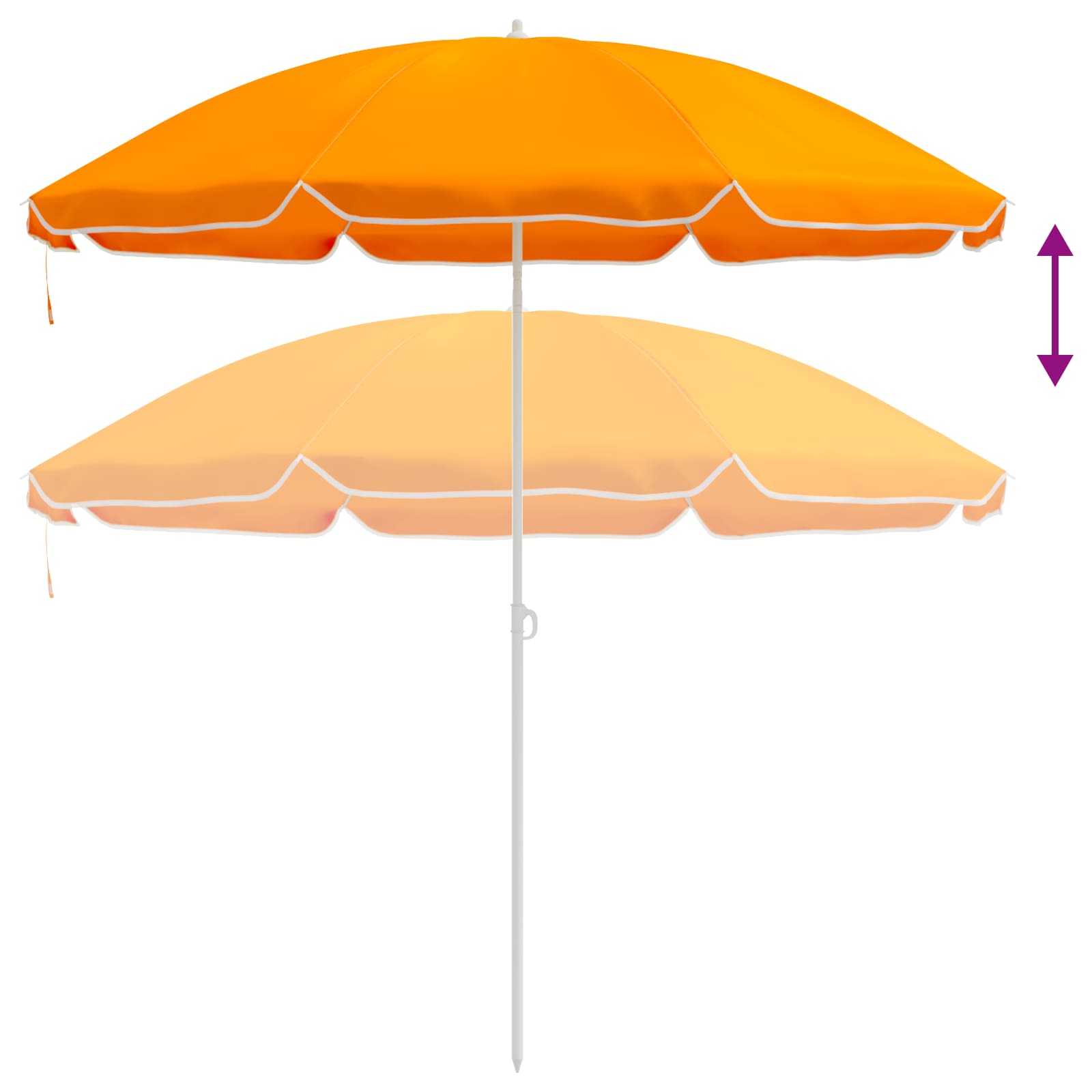 Sonnenschirm mit Stahlmast Sandfarbe 180 cm