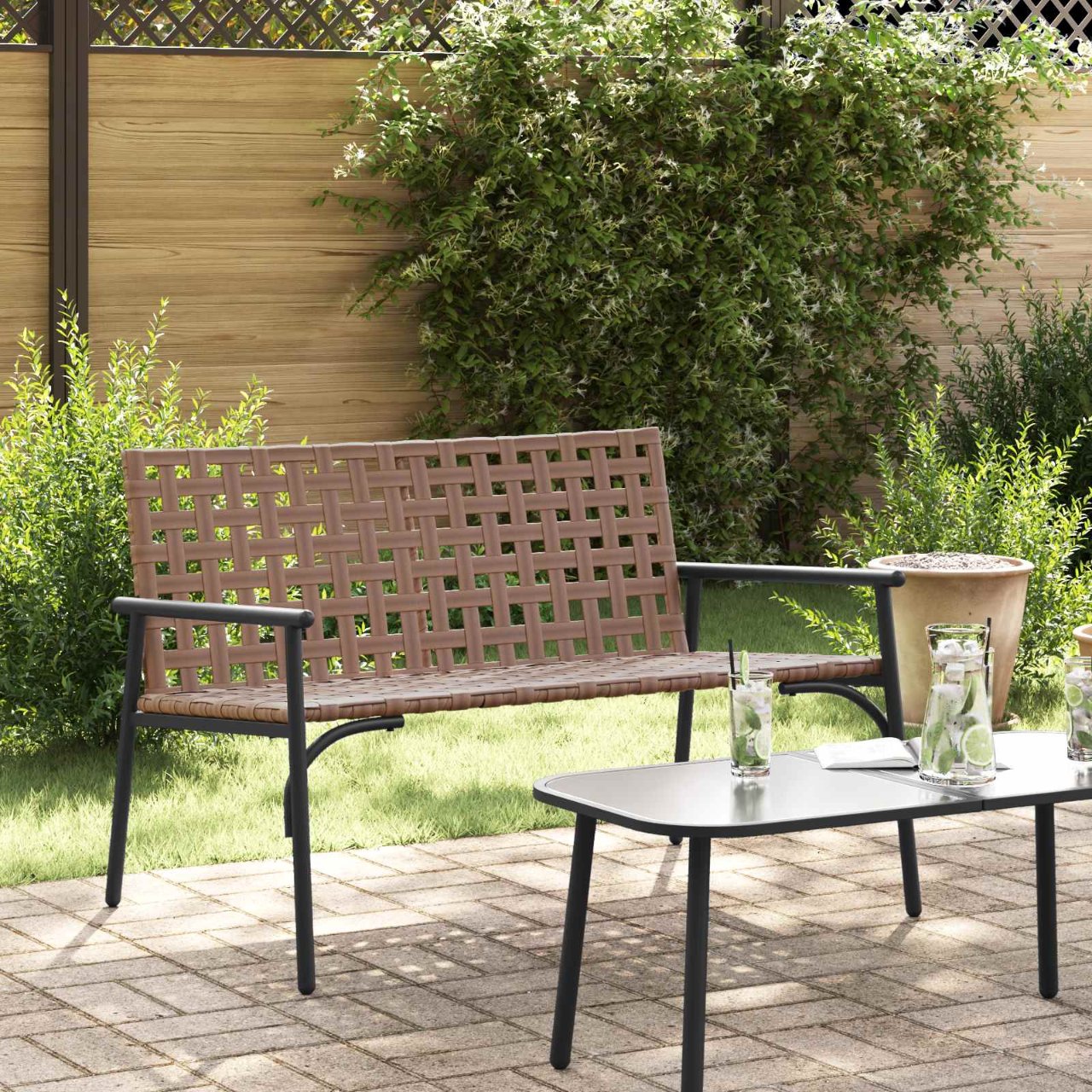 Gartenstuhl 2 pcs Braun 78 x 55,5 x 75,5 cm Poly-Rattan