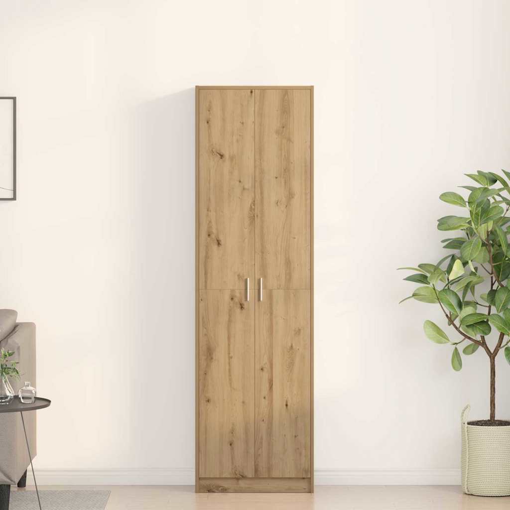 Kleiderschrank mit Regal Schwarz Eichen-Optik 55 x 25 x 189 cm