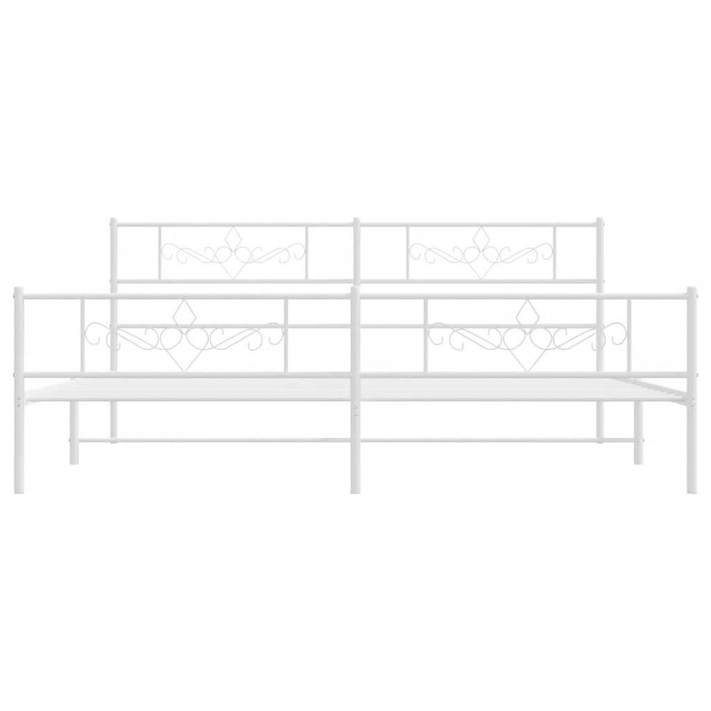 Bettgestell mit Kopfteil Metall Schwarz 100x190 cm