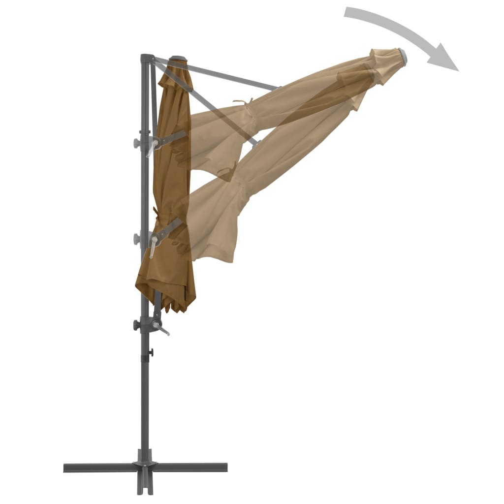 Ampelschirm mit Stahl-Mast 250x250 cm Bordeauxrot