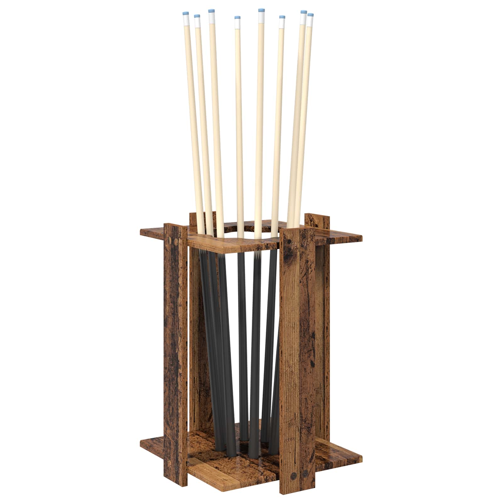 Billardqueue-Ständer Holzwerkstoff 42 x 43 x 60 cm Weiß