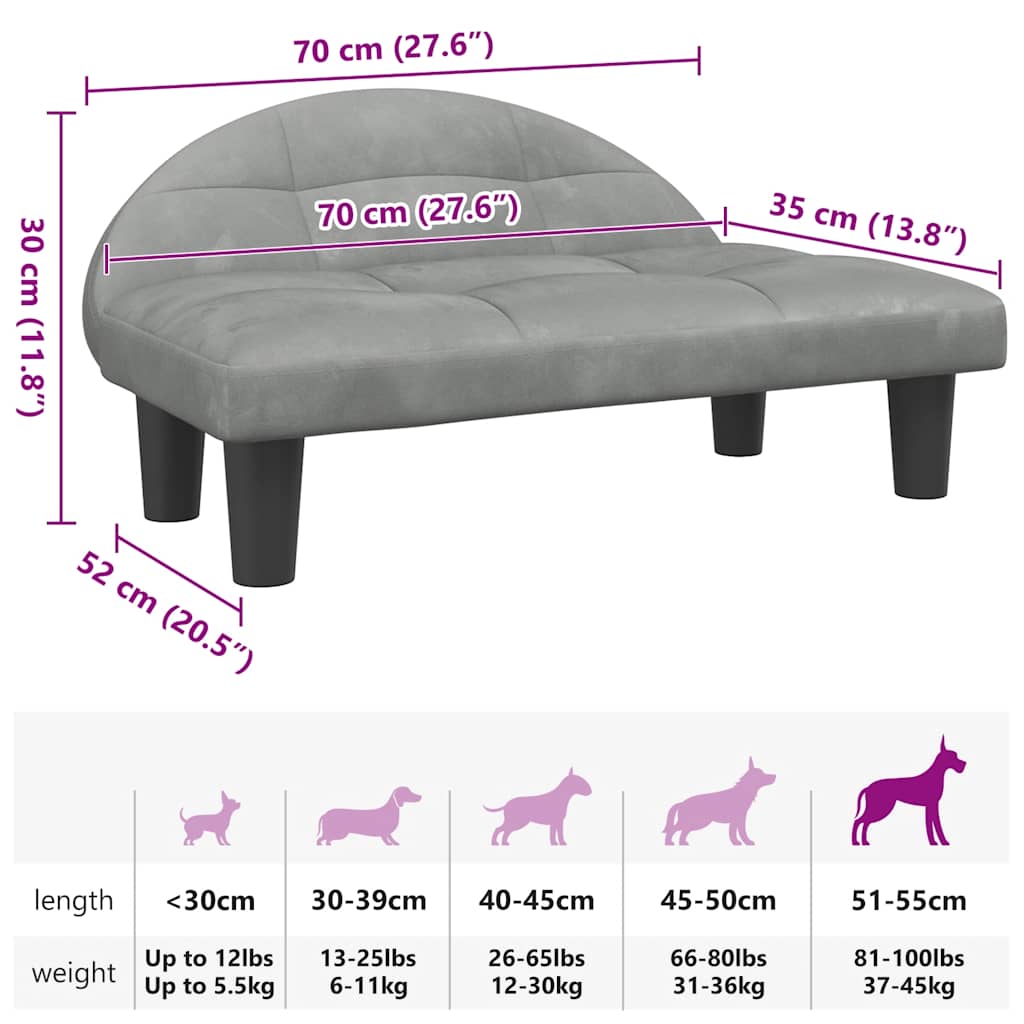 Hundebett Creme 70x52x30 cm Stoff