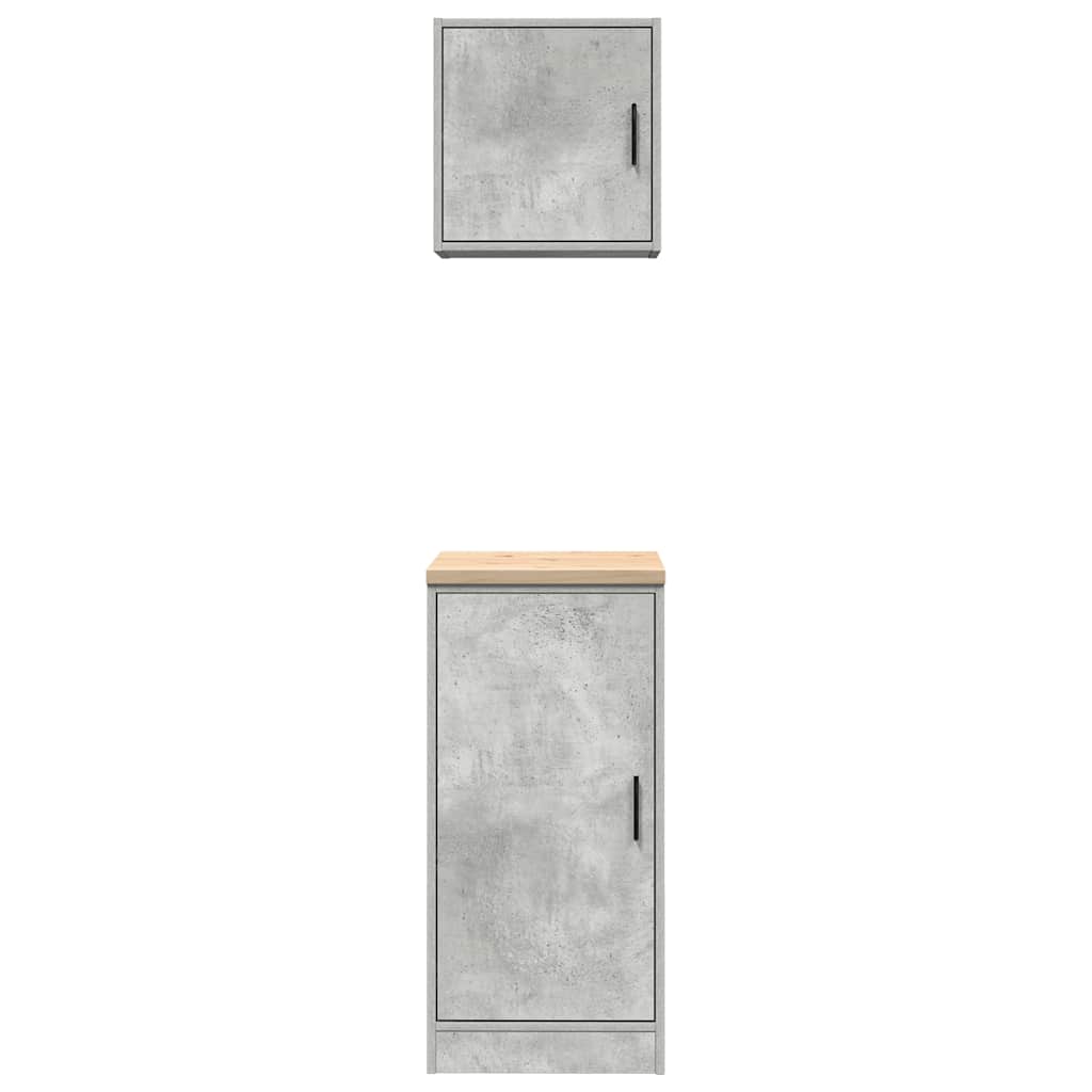Garagenschränke 2 Stk. Schwarz Holzwerkstoff
