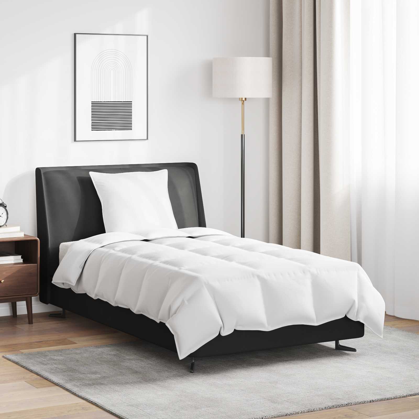 Sommerdecke mit Kissen 2 pcs Weiß Daunenfeder